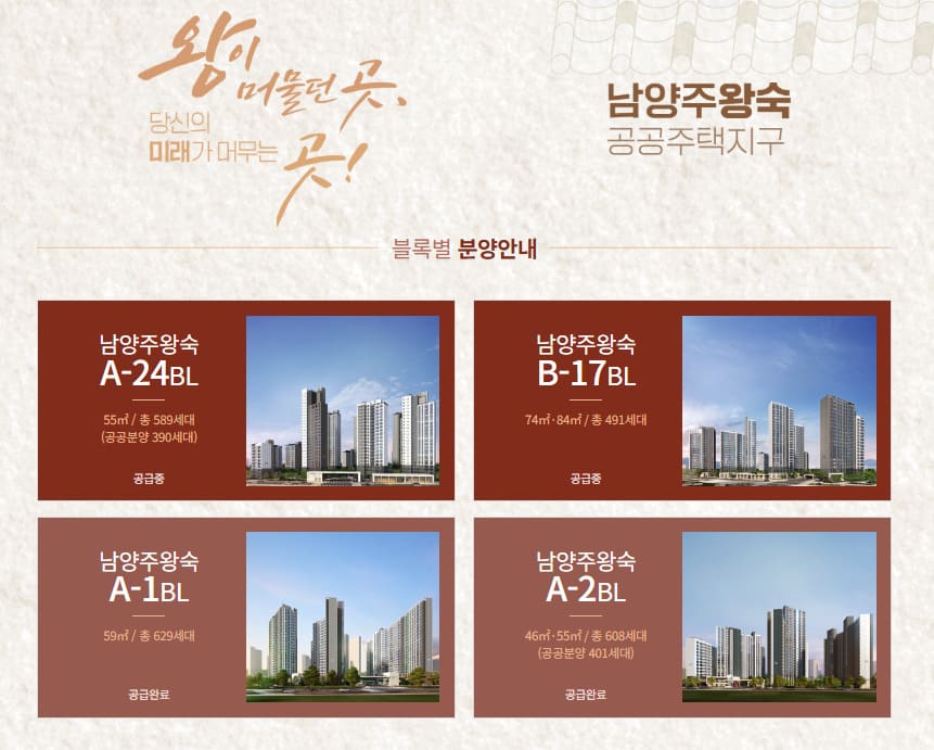 남양주왕숙 공공분양주택 (www.lh-ws.co.kr)